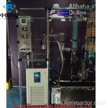 Evaporador de cbd de destilación de película limpia de laboratorio
